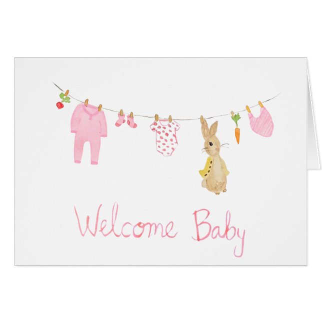 Cartão welcome baby girl BETTER (Frente horizontal)