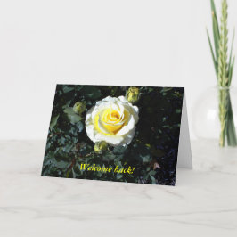 Cartão Welcome Back Card with Yellow Roses