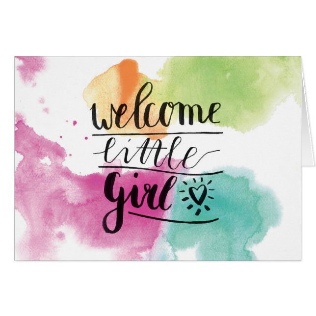 Cartão welcome girl (Frente Horizontal)