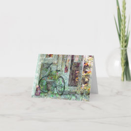 Cartão "Welcome Home" Bicycle Art Card