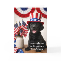 Welcome New American Citizen Patriotic Lab Puppy