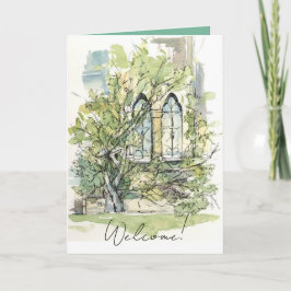 Cartão Welcome New Church Member Ivy Windows