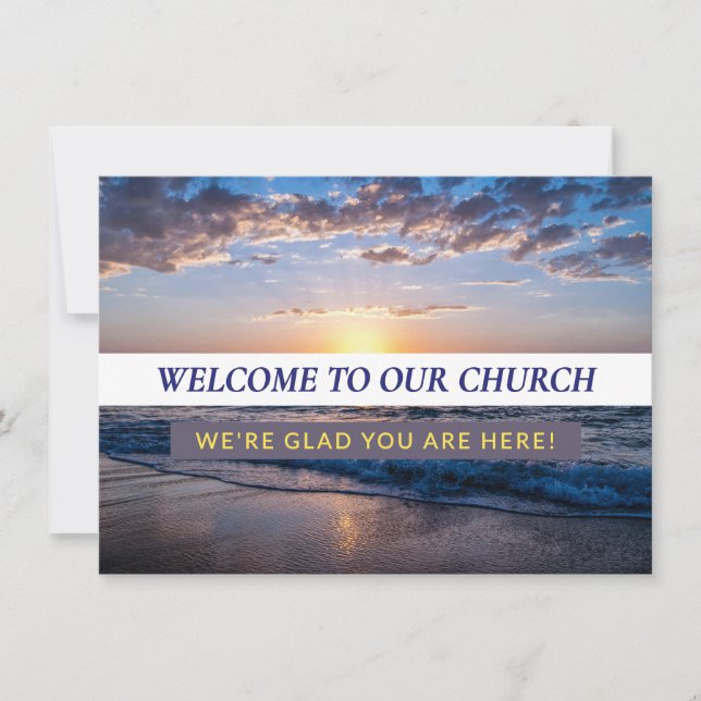 Cartão Welcome to Our Church Visitors Connection Card (Frente)