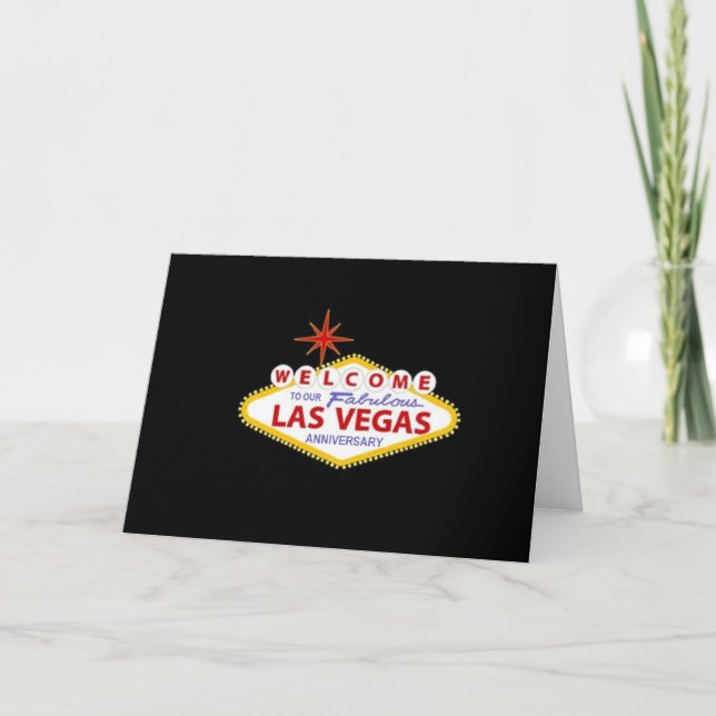 Cartão WELCOME TO OUR LAS VEGAS ANNIVERSARY Card (Frente)