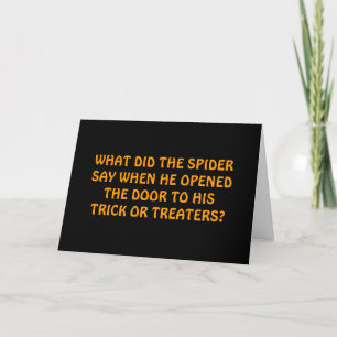 CARTÃO "WELCOME TO OUR WEB" SAYS THE SPIDER ON HALLOWEEN