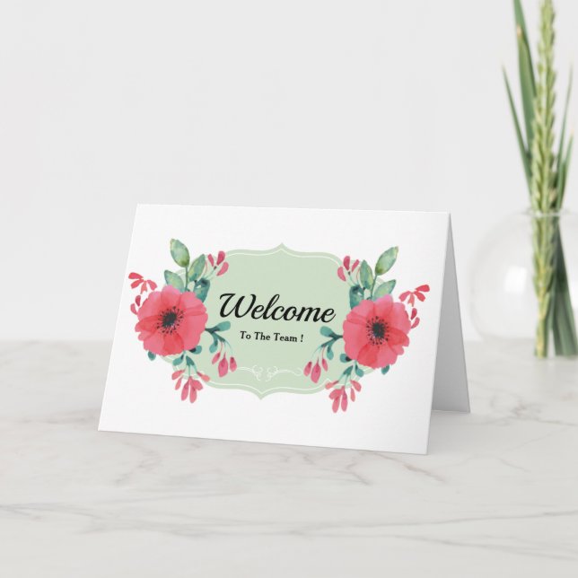 Cartão Welcome To The Team Card (Frente)