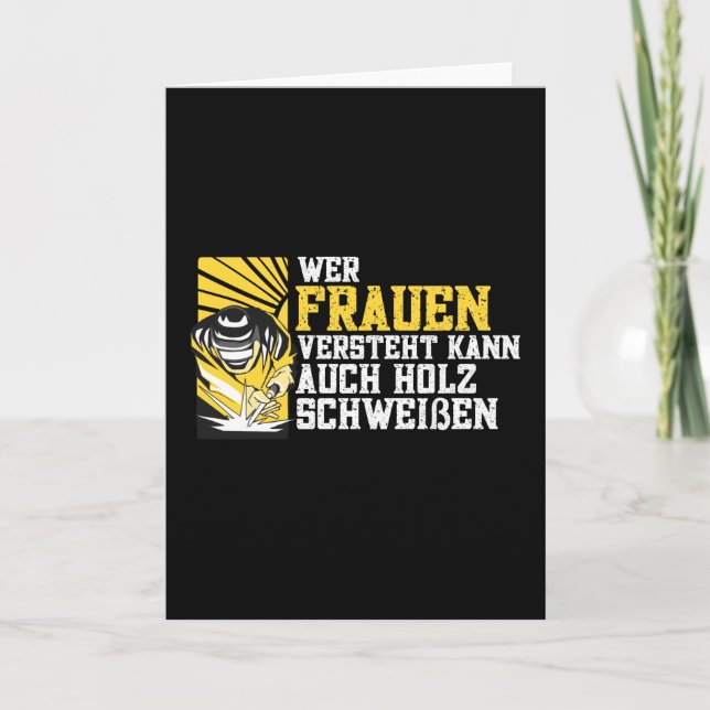 Cartão Welder Welding Funny Job Slogans (Frente)