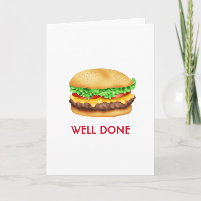 Cartão Well Done Burger Congratulations Graduate (Frente)