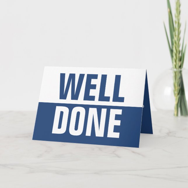 Cartão Well Done Greetings card (Frente)