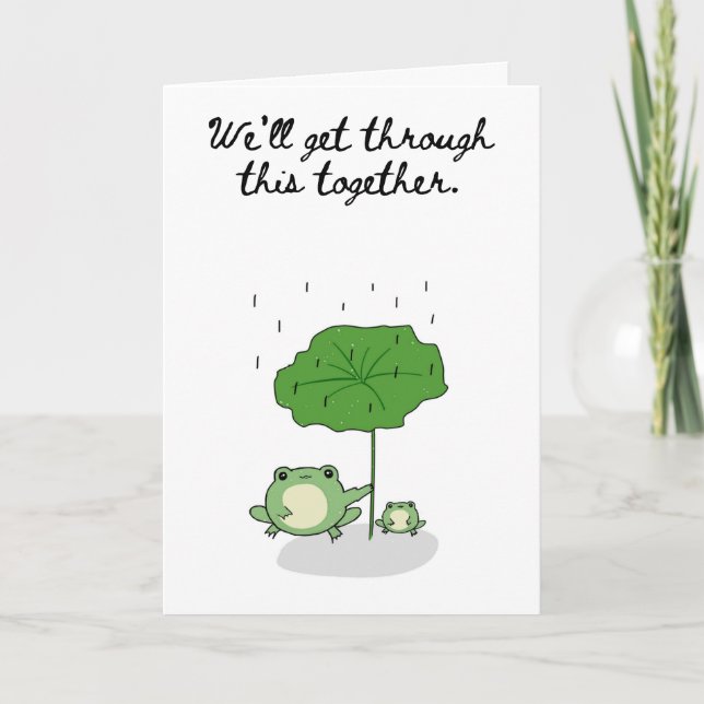 Cartão We'll Get Through This Together Two Frogs Card (Frente)