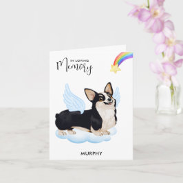Cartão Welsh Corgi Angel Dog Memorial Pet Loss