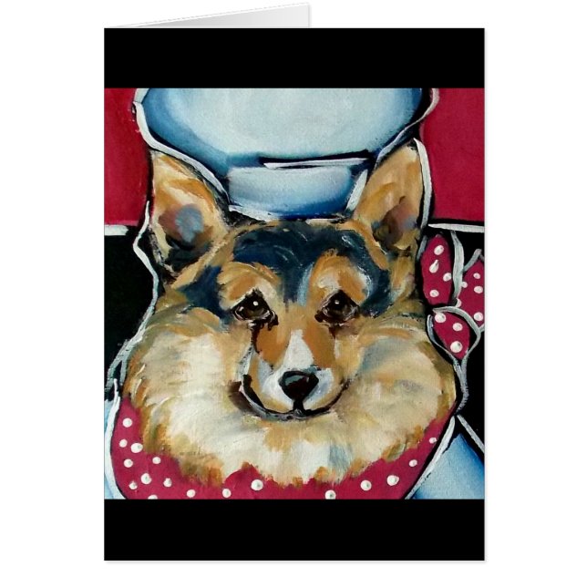 Cartão Welsh Corgi Cardigan (Frente)