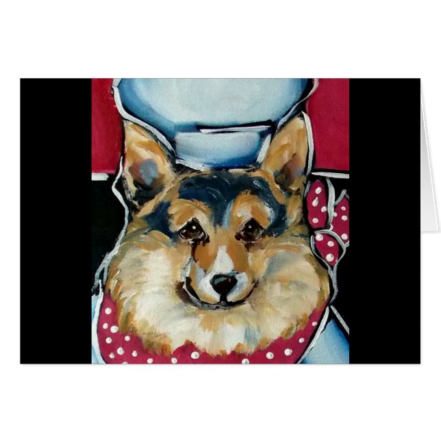 Cartão Welsh Corgi Cardigan (Frente Horizontal)