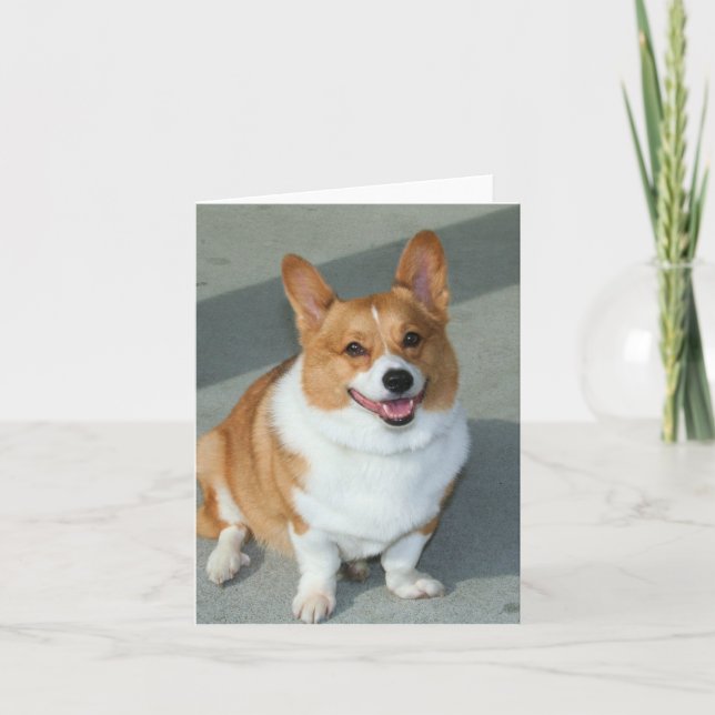 Cartão Welsh Corgi notecard (Frente)