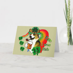 Cartão Welsh Corgi Saint Patrick's Day