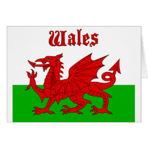 Cartão Welsh Flag Wales
