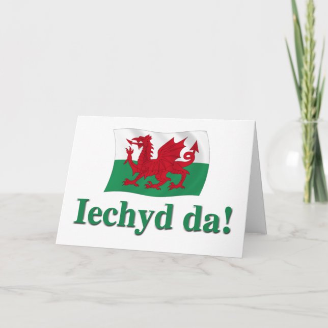 Cartão Welsh Greeting (Cheers!) (Frente)