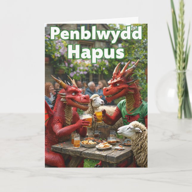 Cartão Welsh Happy Birthday Card (Frente)