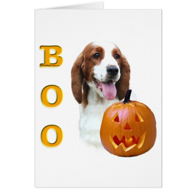 Cartão Welsh Springer Spaniel Boo (Frente)