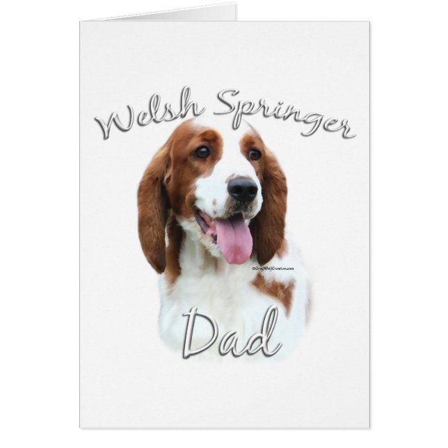 Cartão Welsh Springer Spaniel Pai 2 (Frente)