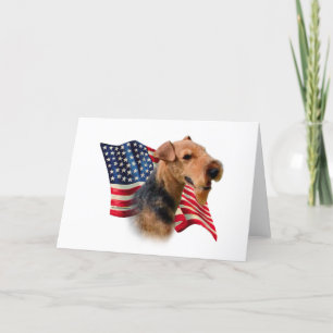 Cartão Welsh Terrier Flag