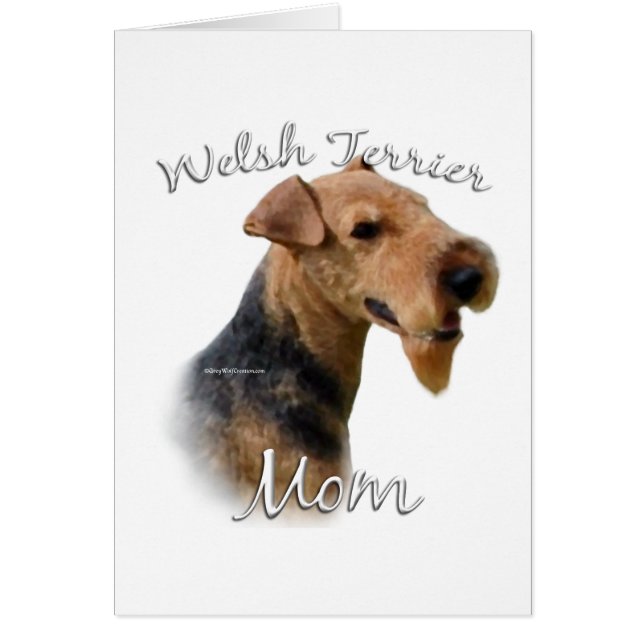 Cartão Welsh Terrier Mãe 2 (Frente)