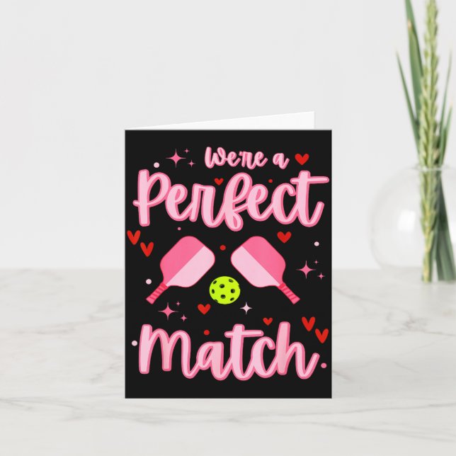 Cartão We're A Perfect Match Funny Ckleball Valentines Da (Frente)