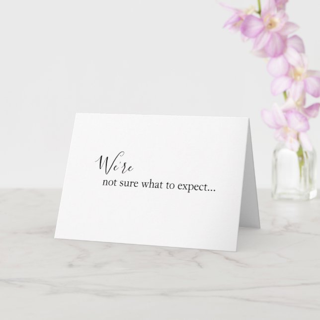 Cartão We're Not Sure What To Expect Baby Announcement  (Orquídea)