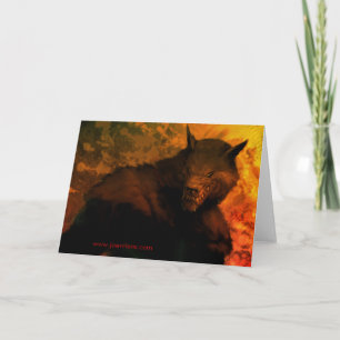 Cartão Werewolf bust Greeting Cards