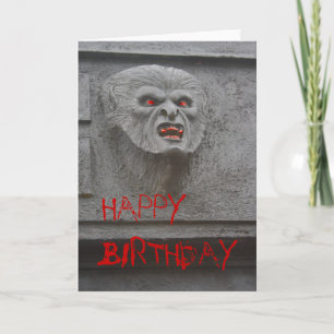 Cartão Werewolf Horror Character Happy Birthday Card