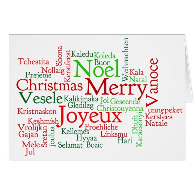 Cartão Wesołych Świąt…! Feliz Natal no polonês rf (Frente Horizontal)