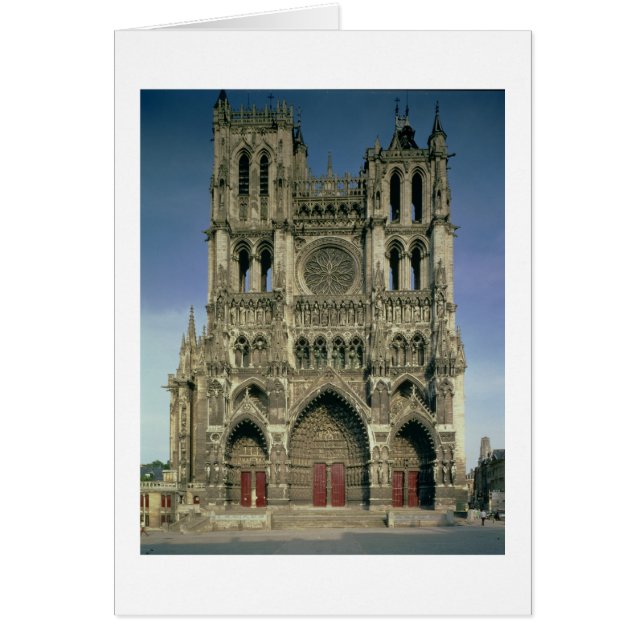 Cartão West Facade, c.1220-70 (foto) (para detalhes, cons (Frente)