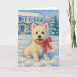 Cartão West Highland Terrier Christmas Card