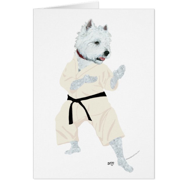 Cartão West Highland Terrier KARATE! (Frente)