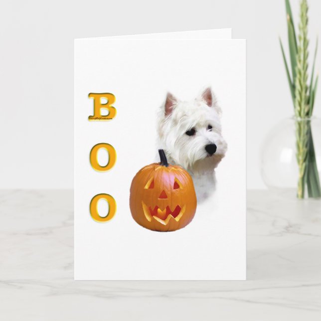 Cartão West Highland White Terrier Boo (Frente)