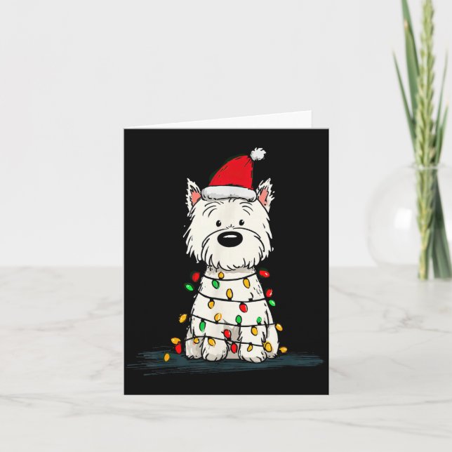 Cartão West Highland White Terrier Christmas Graphics Dog (Frente)