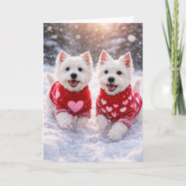 Cartão West Highland White Terrier Valentine’s Day Card