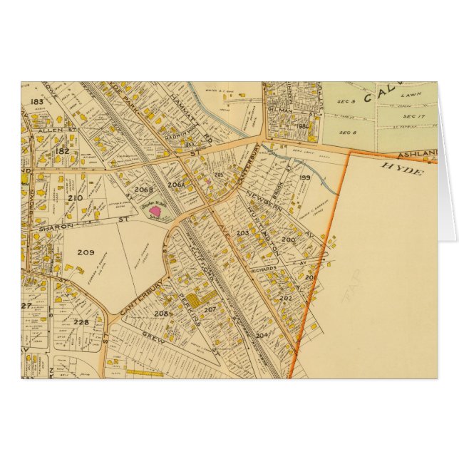 Cartão West Roxbury, Massachusetts 2 (Frente Horizontal)