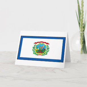 Cartão West Virginia Flag