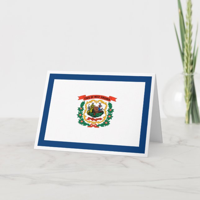 Cartão West Virginian Flag, Flag of West Virginia (Frente)