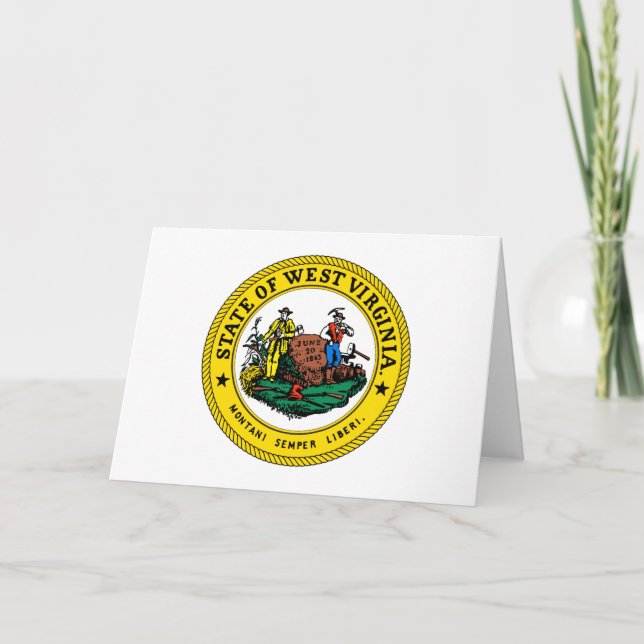 Cartão West Virginian Seal, Seal of West Virginia (Frente)