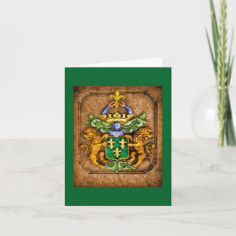 Cartão Westerfield Family Coat of Arms Card Forest Green