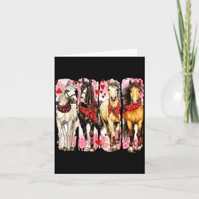 Cartão Western Horse Valentine Funny Western Valentines D (Frente)