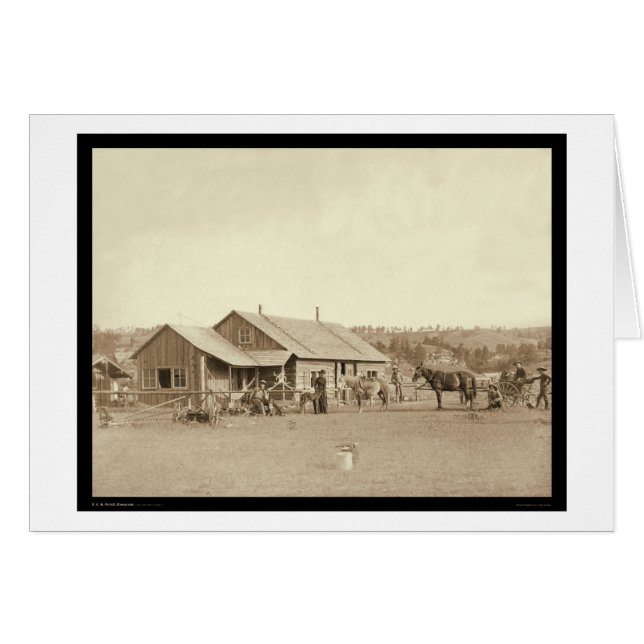Cartão Western Ranch House SD 1888 (Frente Horizontal)