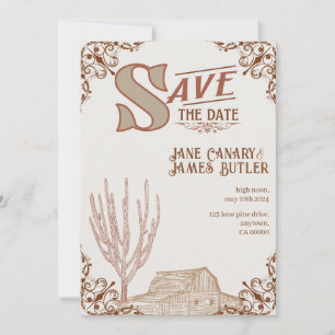 Cartão Western Save The Date