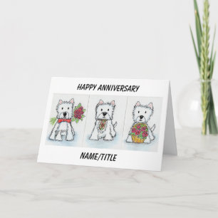 Cartão Westie Aniversário esposa mãe marido pai
