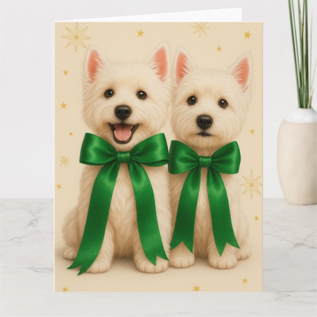 Cartão Westie Christmas Card (Frente)