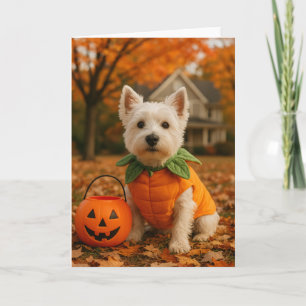 Cartão Westie Halloween