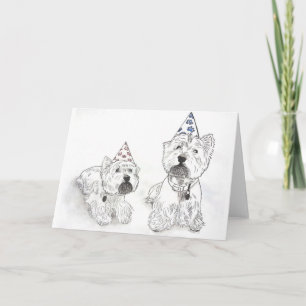 Cartão Westie Happy Birthday