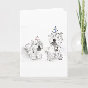 Cartão Westie Happy Birthday